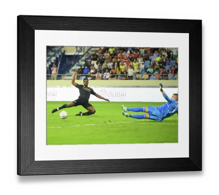 Framed Print : Arsenal vs. Olympique Lyonnais: Eddie Nketiah Scores in Dubai Super Cup Match, 2022-23 Framed Print : Arsenal vs. Olympique Lyonnais: Eddie Nketiah Scores in Dubai Super Cup Match, 2022-23