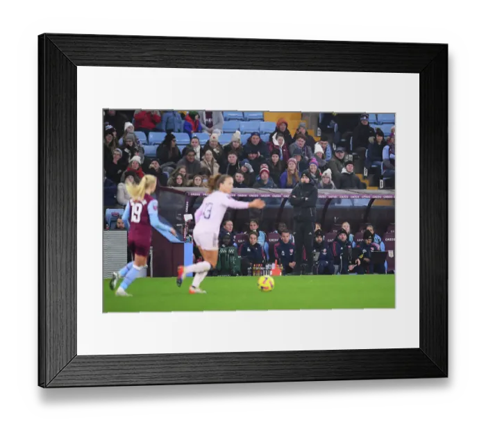 Framed Print : Jonas Eidevall Leads Arsenal Women's FC Against Aston Villa in FA Women's Super League (2022-23)