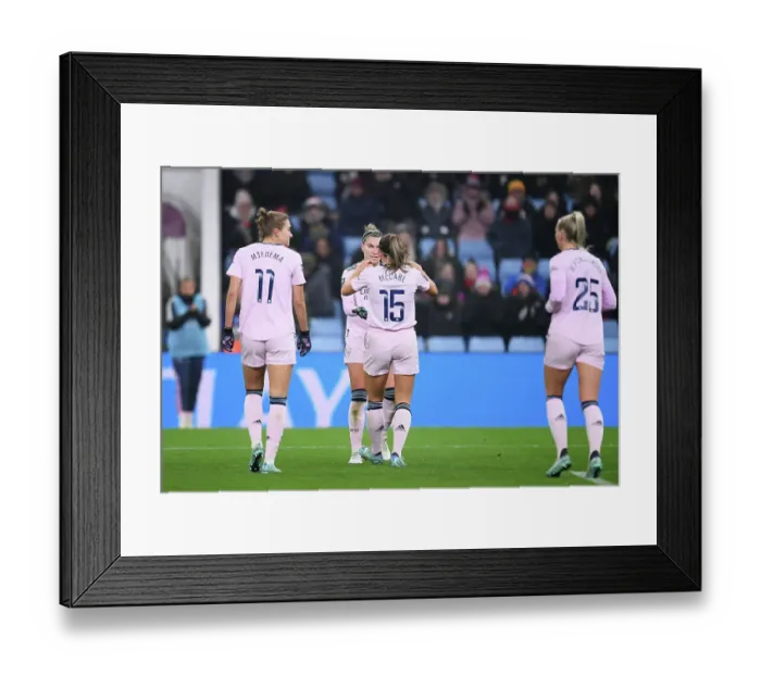 Framed Print : Arsenal Women Celebrate Katie McCabe's Goal in FA WSL Match Against Aston Villa Framed Print : Arsenal Women Celebrate Katie McCabe's Goal in FA WSL Match Against Aston Villa