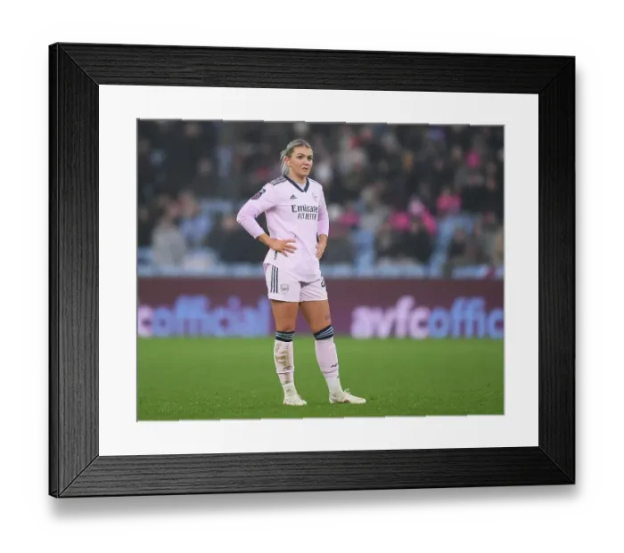 Framed Print : Arsenal's Laura Wienroither in Action against Aston Villa in Barclays Women's Super League