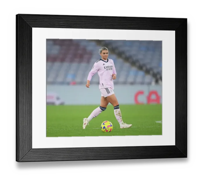 Framed Print : Arsenal's Laura Wienroither in Action during Barclays Women's Super League Match vs Aston Villa
