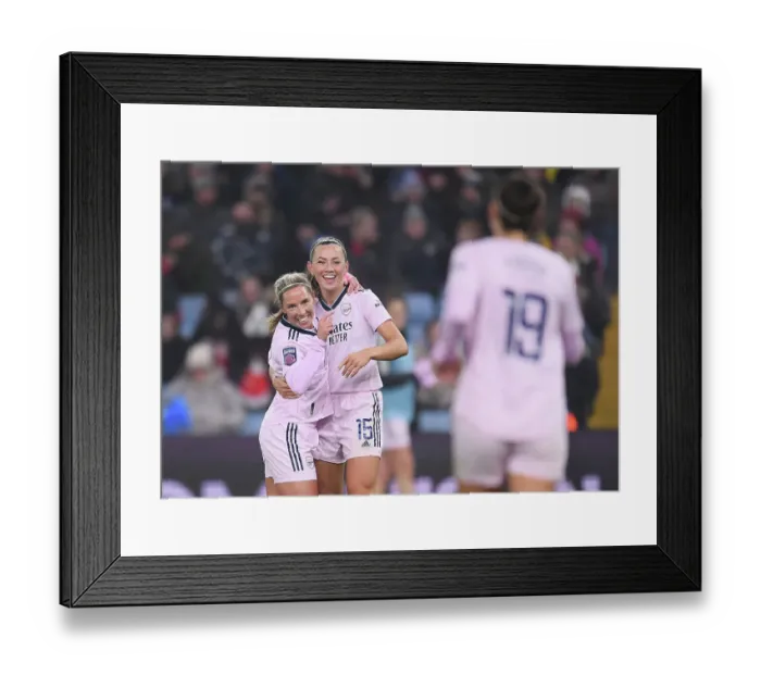 Framed Print : Arsenal Women's Star Jordan Nobbs Scores Goal Against Aston Villa in FA Women's Super League