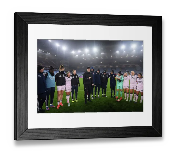 Framed Print : Arsenal Women Celebrate FA WSL Title: Jonas Eidevall Leads Victory Huddle Framed Print : Arsenal Women Celebrate FA WSL Title: Jonas Eidevall Leads Victory Huddle