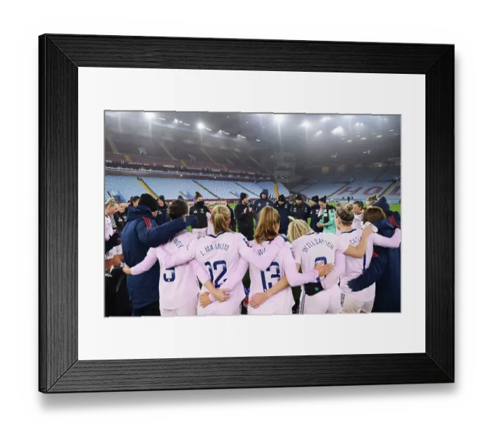 Framed Print : Arsenal Women Celebrate FA WSL Title: Jonas Eidevall's Team Triumphs at Villa Park