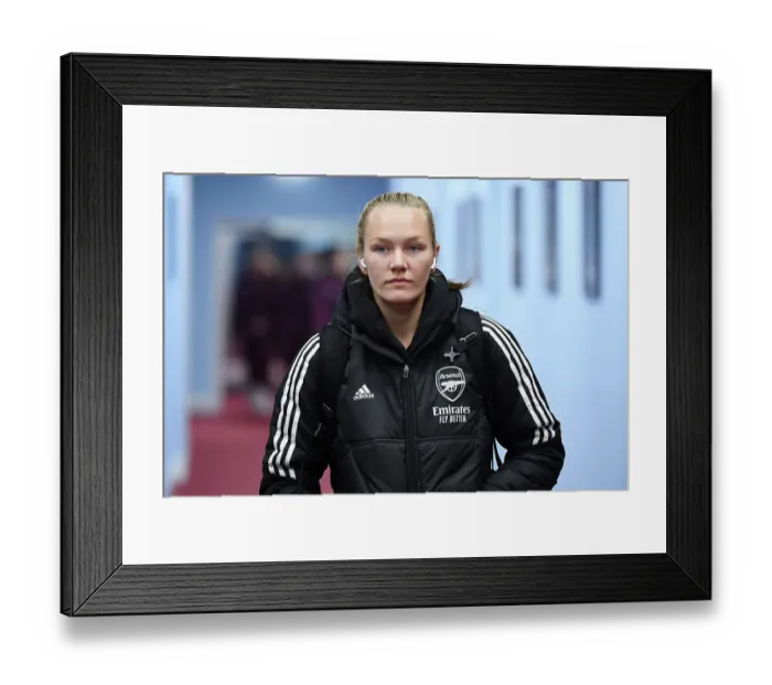 Framed Print : Arsenal Women's Squad Arrives at Villa Park Ahead of Aston Villa Clash (Barclays FA WSL 2022-23)