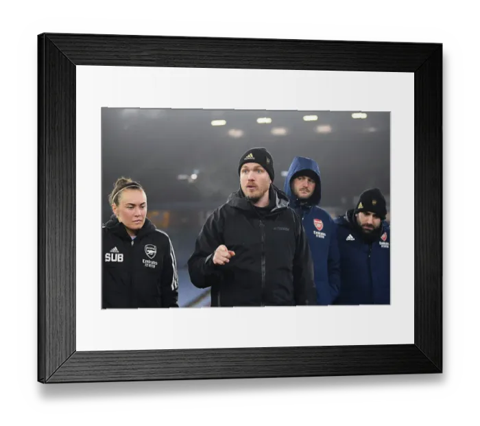 Framed Print : Arsenal Women's Coach Jonas Eidevall Post-Match at Aston Villa Framed Print : Arsenal Women's Coach Jonas Eidevall Post-Match at Aston Villa