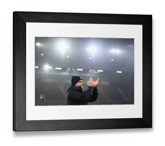 Framed Print : Arsenal Women's Coach Reacts After Aston Villa vs Arsenal (2022-23 WSL)