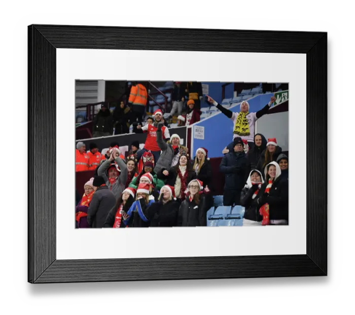 Framed Print : Arsenal Women Fans Reaction at Villa Park after Aston Villa vs Arsenal (Barclays Women's Super League, 2022-23) Framed Print : Arsenal Women Fans Reaction at Villa Park after Aston Villa vs Arsenal (Barclays Women's Super League, 2022-23)