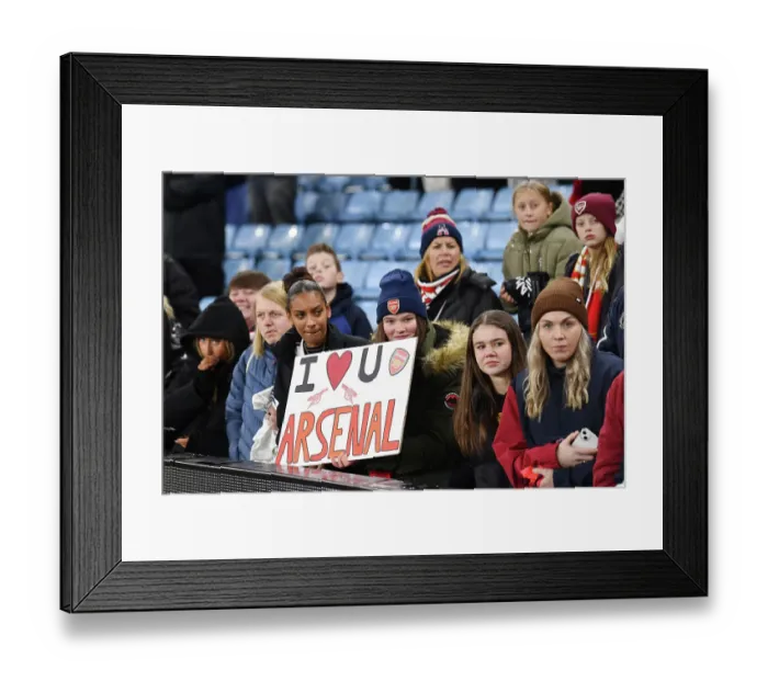 Framed Print : Arsenal Fans Rejoice after Aston Villa vs Arsenal: Barclays Women's Super League Victory Framed Print : Arsenal Fans Rejoice after Aston Villa vs Arsenal: Barclays Women's Super League Victory