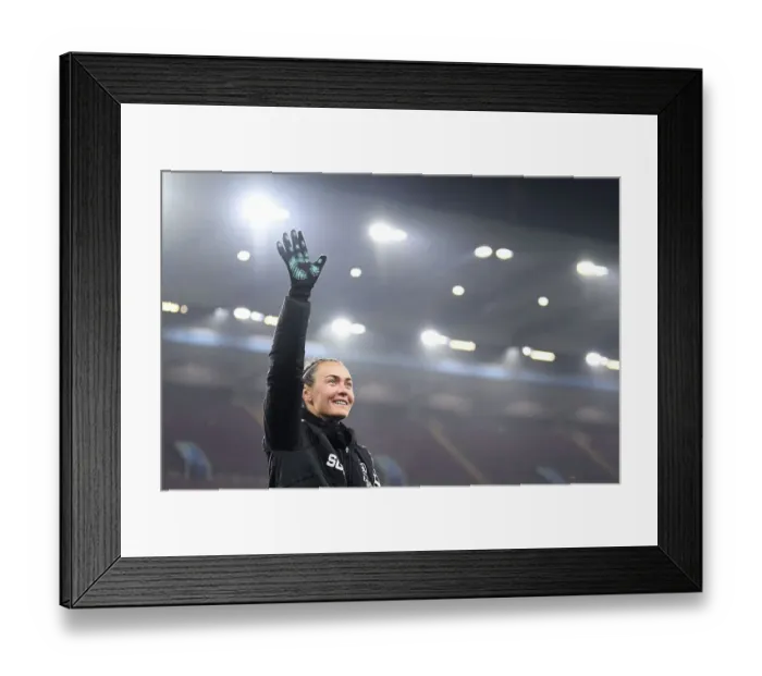 Framed Print : Caitlin Foord of Arsenal Celebrates after Aston Villa vs Arsenal Women's Super League Match