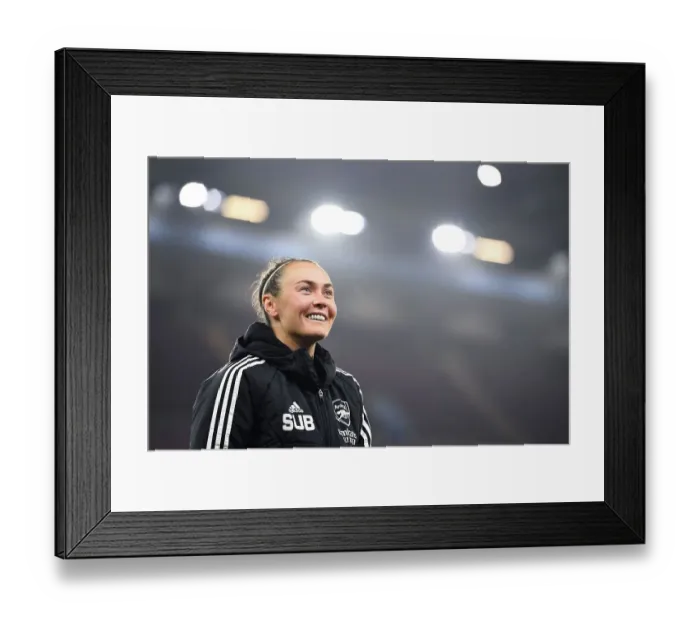 Framed Print : Arsenal's Caitlin Foord Reacts After Aston Villa vs Arsenal, Barclays Women's Super League 2022-23