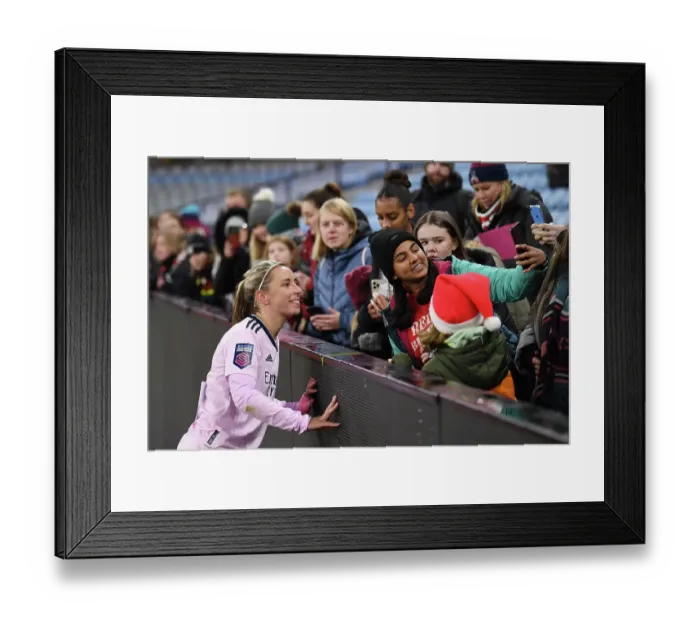 Framed Print : Arsenal Women Celebrate Victory Over Aston Villa in FA Women's Super League