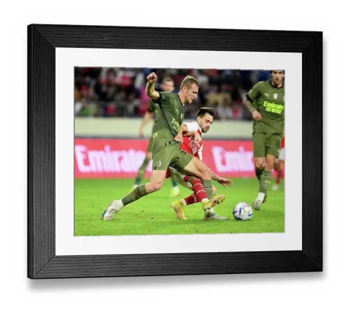 Framed Print : Arsenal vs AC Milan: Dubai Super Cup Showdown, 2022 Framed Print : Arsenal vs AC Milan: Dubai Super Cup Showdown, 2022