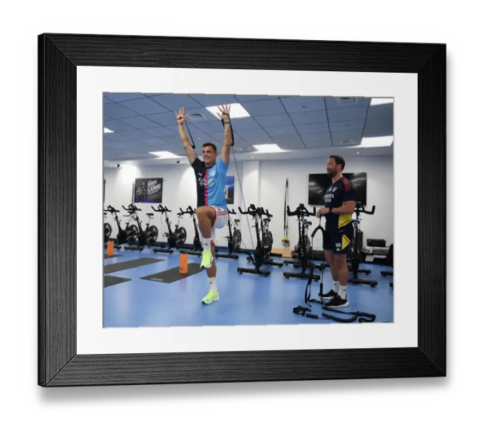 Framed Print : Arsenal FC: Granit Xhaka's Training Session Ahead of Arsenal v AC Milan - Dubai Super Cup 2022-23 Framed Print : Arsenal FC: Granit Xhaka's Training Session Ahead of Arsenal v AC Milan - Dubai Super Cup 2022-23