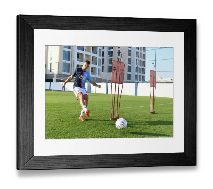 Framed Print : Arsenal FC vs AC Milan: Granit Xhaka's Training Focus at Dubai Super Cup, 2022-23 Framed Print : Arsenal FC vs AC Milan: Granit Xhaka's Training Focus at Dubai Super Cup, 2022-23