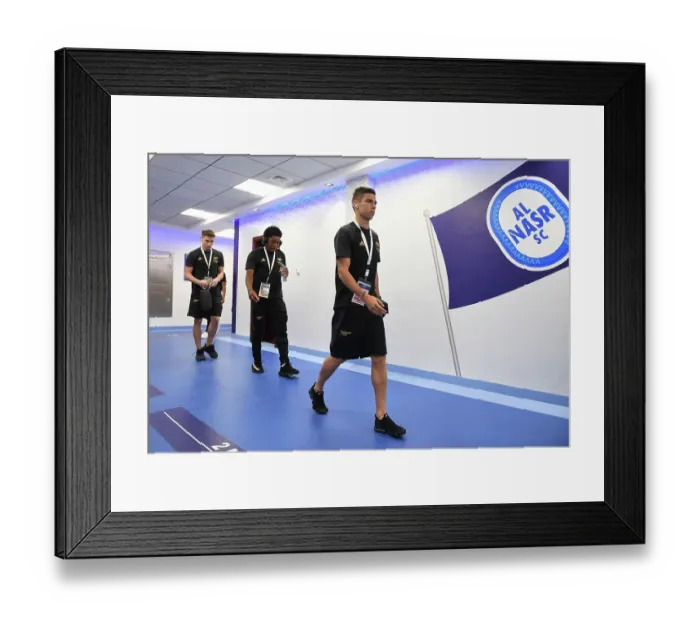 Framed Print : Arsenal FC vs AC Milan: Dubai Super Cup Clash, 2022