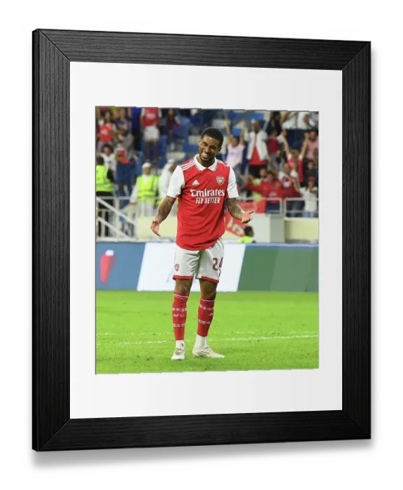 Framed Print : Arsenal's Reiss Nelson Scores Second Goal in Arsenal v AC Milan Dubai Super Cup Match, 2022-23 Framed Print : Arsenal's Reiss Nelson Scores Second Goal in Arsenal v AC Milan Dubai Super Cup Match, 2022-23