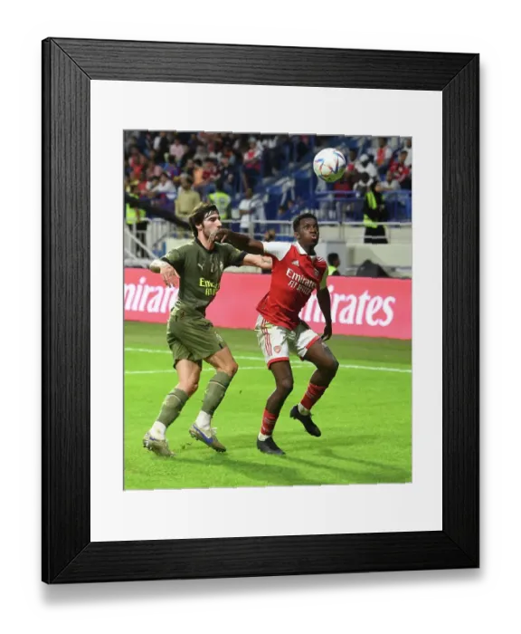 Framed Print : Arsenal vs AC Milan: Nketiah vs Tonali Clash in Dubai, 2022-23 Framed Print : Arsenal vs AC Milan: Nketiah vs Tonali Clash in Dubai, 2022-23