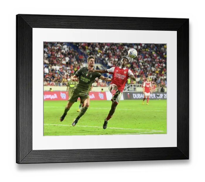 Framed Print : Arsenal vs AC Milan: Dubai Super Cup Clash (2022-23) Framed Print : Arsenal vs AC Milan: Dubai Super Cup Clash (2022-23)