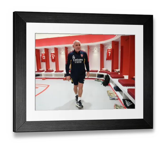 Framed Print : Arsenal Kitman Paul Glibbery Prepares for Women's Champions League Clash against Olympique Lyonnais