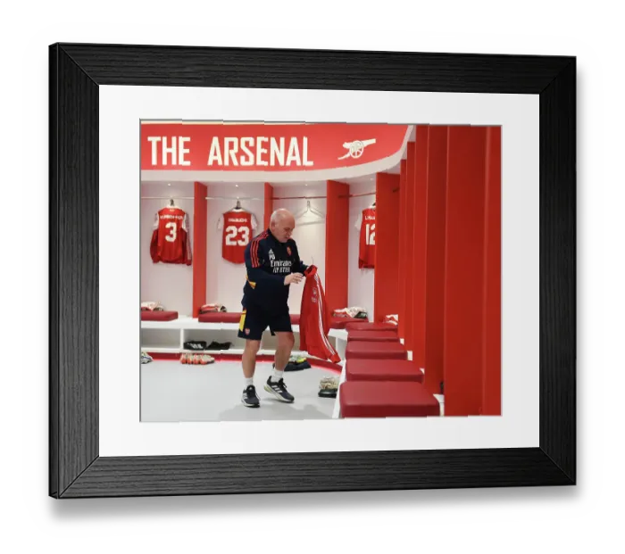 Framed Print : Arsenal Kitman Paul Glibbery Gears Up for Women's Champions League Showdown Against Olympique Lyonnais Framed Print : Arsenal Kitman Paul Glibbery Gears Up for Women's Champions League Showdown Against Olympique Lyonnais