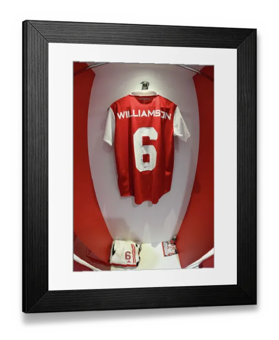 Framed Print : Arsenal FC: Kim Little's Champions League Shirt Before Showdown with Olympique Lyonnais (December 2022) Framed Print : Arsenal FC: Kim Little's Champions League Shirt Before Showdown with Olympique Lyonnais (December 2022)
