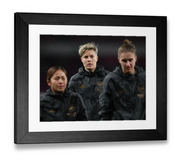 Framed Print : Behind the Scenes: Kim Little's Focus Before Arsenal FC's UEFA Women's Champions League Clash with Olympique Lyonnais Framed Print : Behind the Scenes: Kim Little's Focus Before Arsenal FC's UEFA Women's Champions League Clash with Olympique Lyonnais