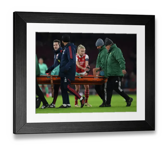 Framed Print : Arsenal's Kim Little: Unwavering Focus Before Champions League Showdown with Olympique Lyonnais (2022-23)