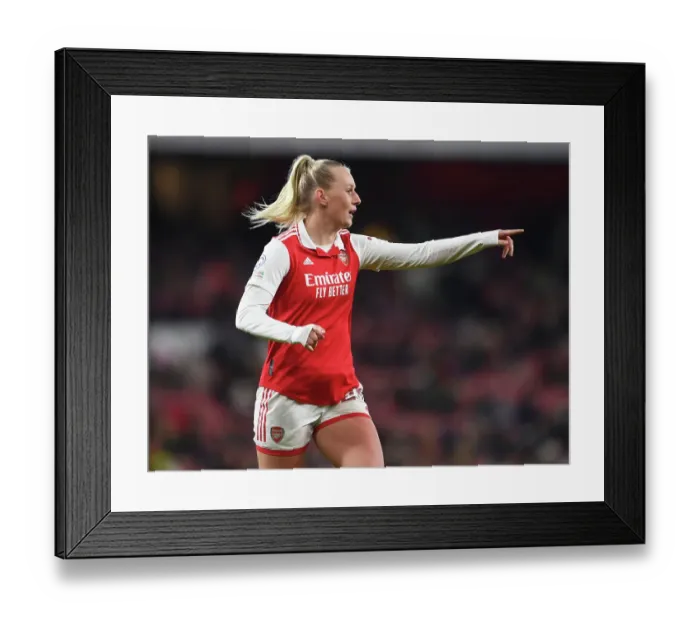 Framed Print : Arsenal FC: Kim Little's Focus Before Women's Champions League Clash Against Olympique Lyonnais (2022-23)
