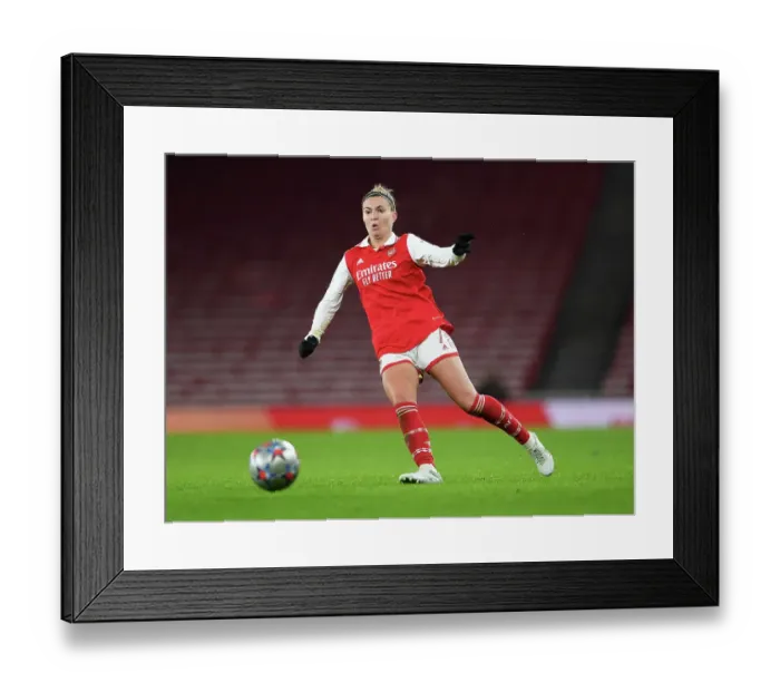 Framed Print : Arsenal FC: Kim Little's Champions League Showdown Shirt vs. Olympique Lyonnais (2022-23)