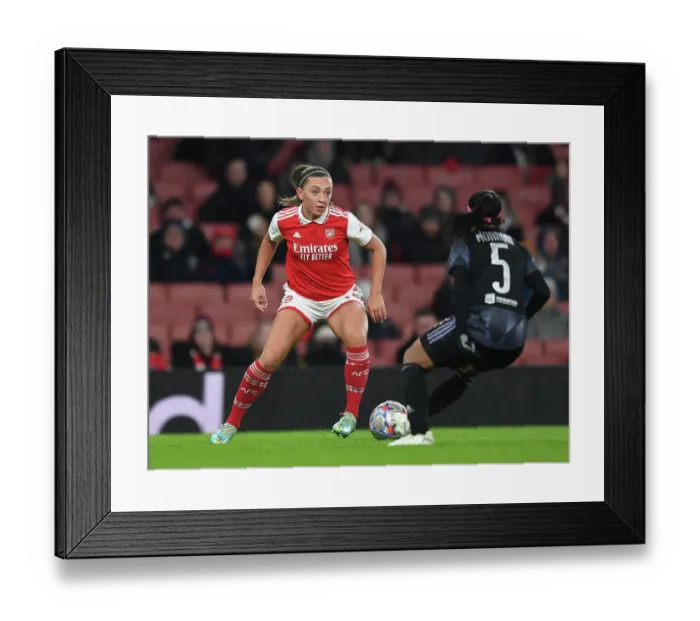 Framed Print : Arsenal FC: Kim Little's Determined Preparation Before Arsenal vs. Olympique Lyonnais, UEFA Women's Champions League 2022-23 Framed Print : Arsenal FC: Kim Little's Determined Preparation Before Arsenal vs. Olympique Lyonnais, UEFA Women's Champions League 2022-23