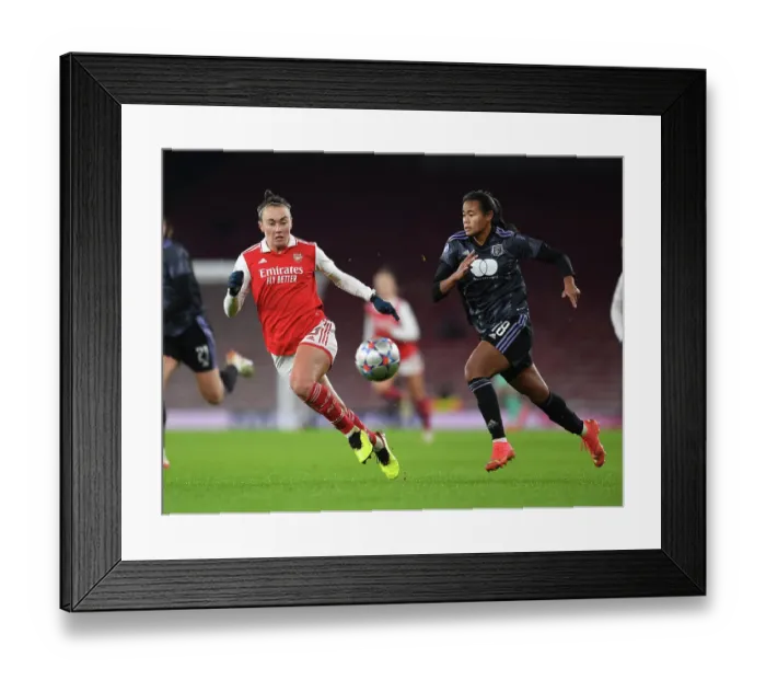Framed Print : Arsenal FC: Kim Little's Champion Showdown Shirt vs. Olympique Lyonnais (December 2022)