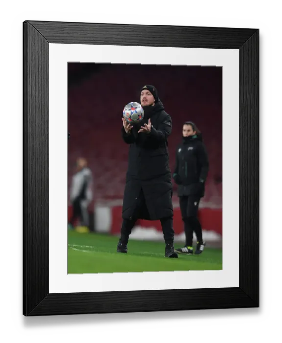 Framed Print : Arsenal's Kim Little: Unwavering Focus Amidst Champions League Showdown against Olympique Lyonnais