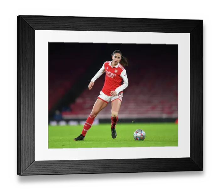 Framed Print : Arsenal's Kim Little: Unwavering Focus Ahead of Arsenal vs. Olympique Lyonnais (2022-23 UEFA Women's Champions League)
