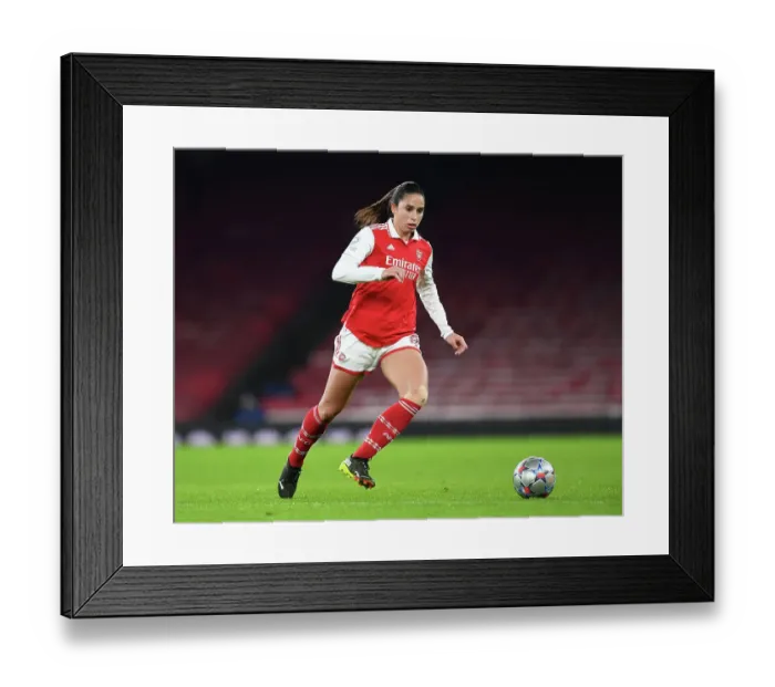 Framed Print : Arsenal Women's Kim Little: Focus and Preparation Ahead of Arsenal vs Olympique Lyonnais - UEFA Women's Champions League (2022-23)