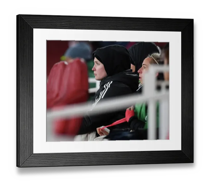 Framed Print : Arsenal FC: Kim Little's Unwavering Focus Before UWCL Clash with Olympique Lyonnais (2022-23)