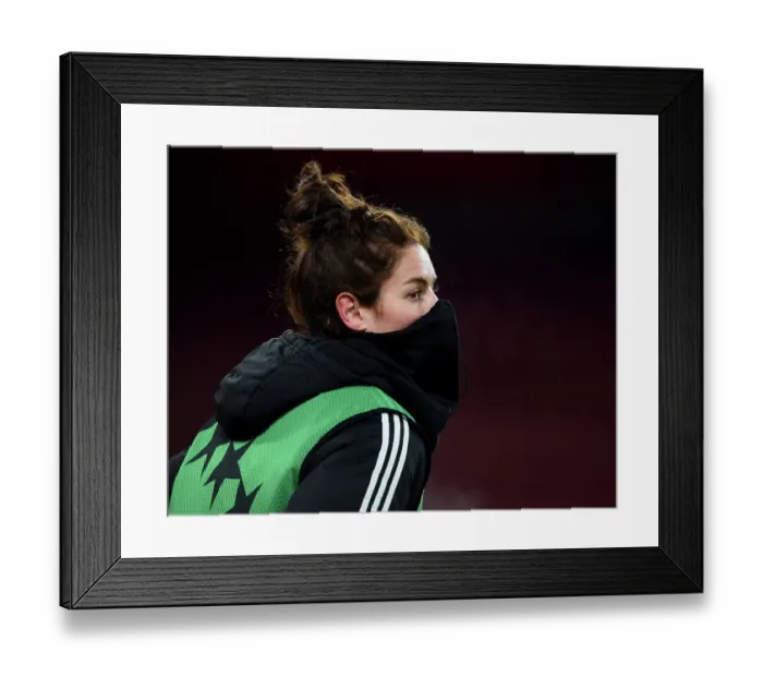 Framed Print : Arsenal's Kim Little: Unwavering Focus Before Arsenal vs. Olympique Lyonnais, UEFA Women's Champions League, 2022-23 Framed Print : Arsenal's Kim Little: Unwavering Focus Before Arsenal vs. Olympique Lyonnais, UEFA Women's Champions League, 2022-23