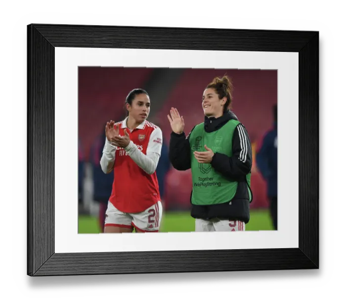 Framed Print : Arsenal's Kim Little: Pre-Match Focus Ahead of Champions League Clash with Olympique Lyonnais (2022-23)