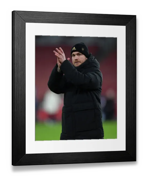 Framed Print : Kim Little's Unwavering Focus: Arsenal Women's Star in the Changing Room Before Arsenal vs Olympique Lyonnais - UEFA Women's Champions League (2022-23)