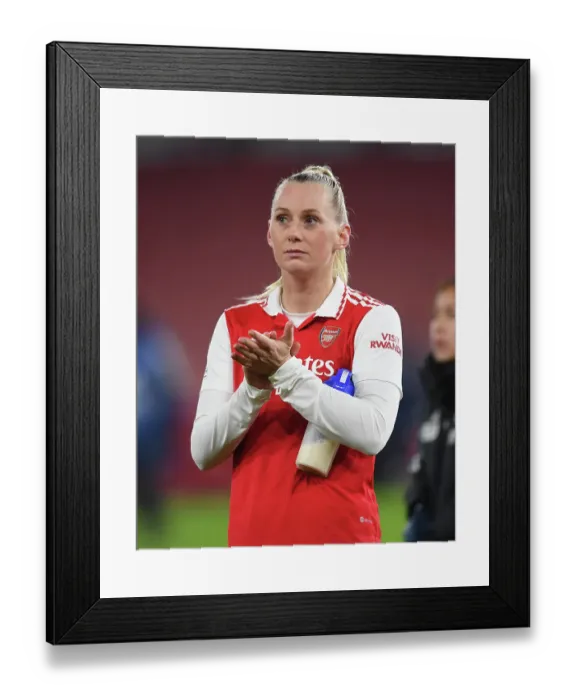 Framed Print : Behind the Scenes: Kim Little's Pre-Match Ritual - Arsenal FC vs Olympique Lyonnais, UEFA Women's Champions League (2022-23)