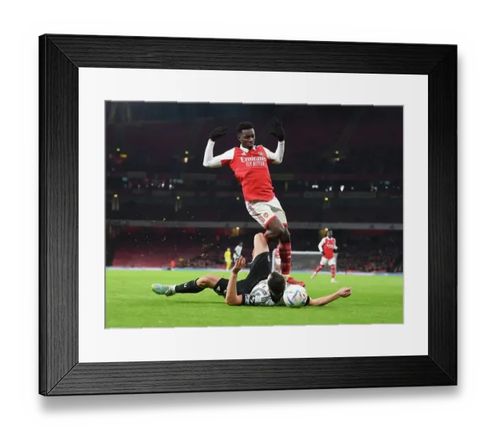 Framed Print : Arsenal vs Juventus: Eddie Nketiah at Emirates Stadium (2022-23)