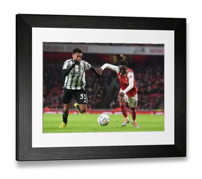 Framed Print : Arsenal vs Juventus: Battle at the Emirates (2022-23) Framed Print : Arsenal vs Juventus: Battle at the Emirates (2022-23)