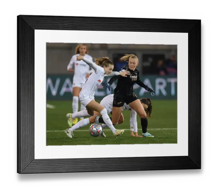 Framed Print : Arsenal Women vs. FC Zurich: Clash in UEFA Women's Champions League Group C