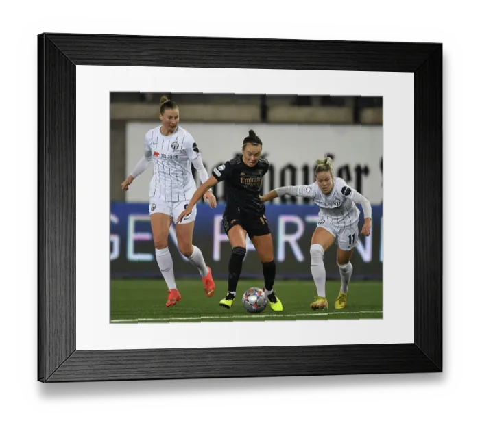 Framed Print : Arsenal Women vs. FC Zurich: Group C - UEFA Women's Champions League Clash