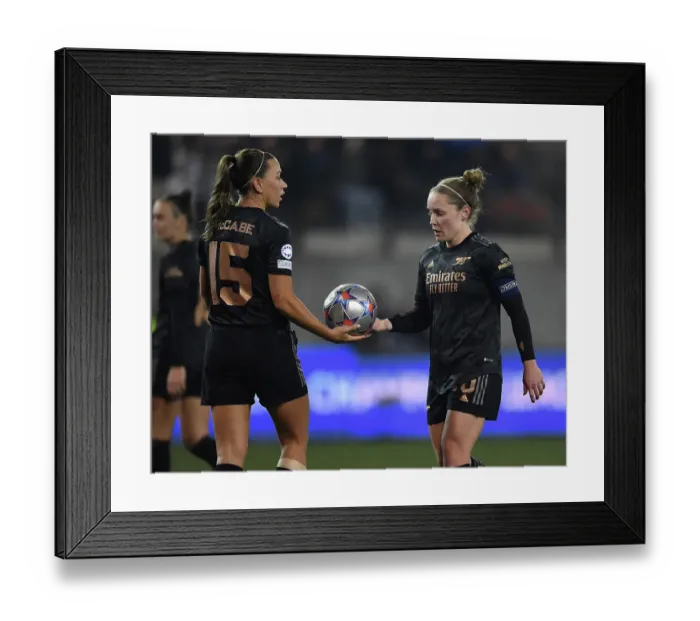 Framed Print : Arsenal Women Face FC Zurich in UEFA Champions League: McCabe to Little