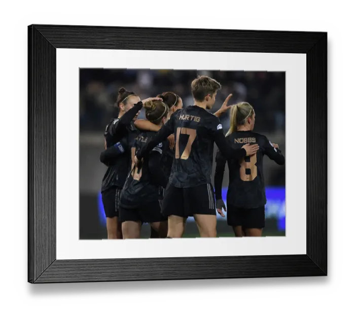 Framed Print : Arsenal's Kim Little Scores Historic Eight-Goal Haul in UEFA Champions League Victory