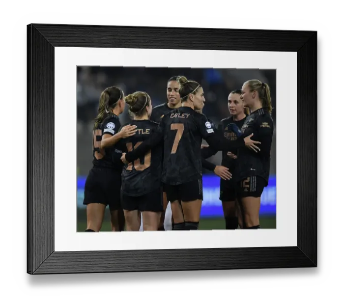 Framed Print : Arsenal's Kim Little Sets Historic Eight-Goal Record in UEFA Champions League Win over FC Zurich