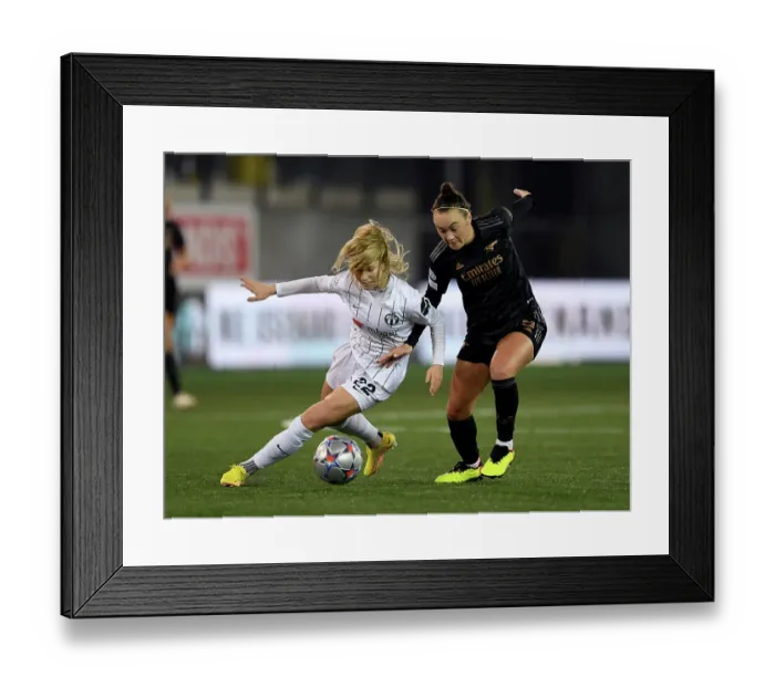 Framed Print : Arsenal vs. FC Zurich: Women's UEFA Champions League Clash in Schaffhausen