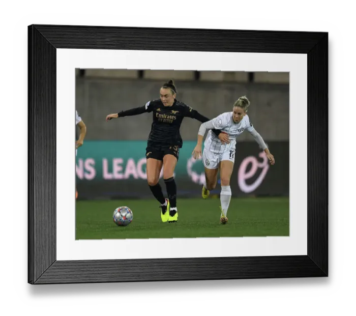 Framed Print : Arsenal Women Face FC Zurich in UEFA Women's Champions League Group C