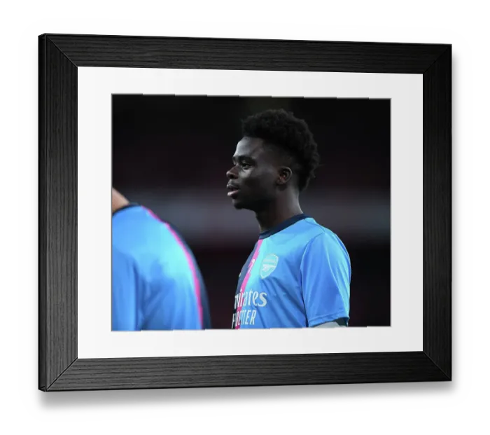 Framed Print : Arsenal's Bukayo Saka Gears Up: Arsenal vs West Ham United (2022-23)